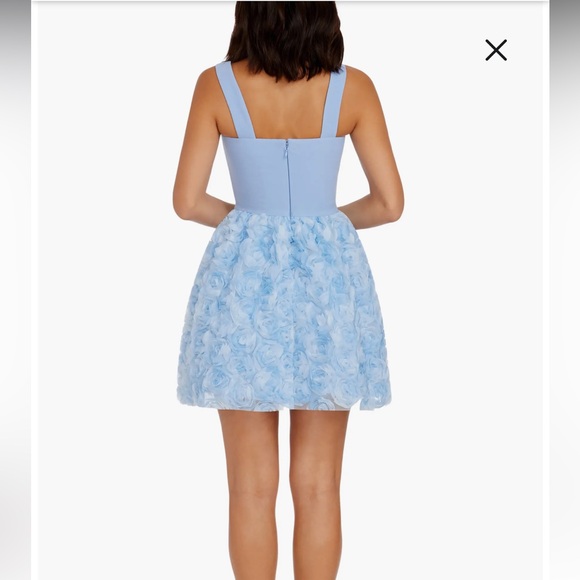 ANTHROPOLOGY Melanie Floral Appliqué Mixed Media Minidress. - Picture 4 of 6